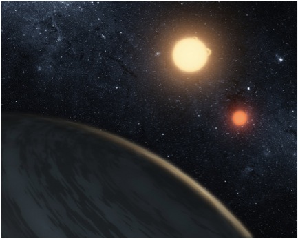 Planet Orbiting Two Suns